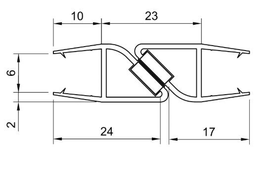 a210.bl.6 Магнитный уплотнитель 90*/180*