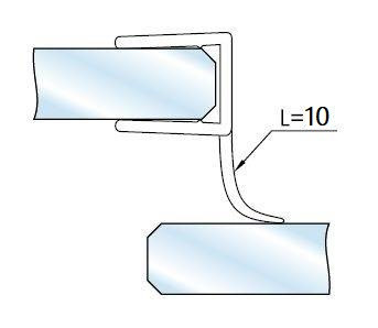 a013-10.cl.8 Уплотнитель ПВХ F 10 мм ус (прозр., 8 мм)