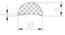 218-5.CL Порог ПВХ R5 (прозр.)