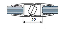 a210.bl.8 Магнитный уплотнитель 90*/180* (черный, 8 мм)