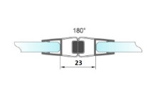 a040(23).black.8 Магнитный уплотнитель прямой (зазор 23 мм)