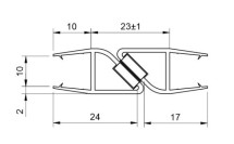 a210.prem.cl.10 Магнитный уплотнитель 90*/180* (10 мм, прозр.)
