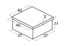 P4040-TKZ Торцевая заглушка в поручень 40*40 мм