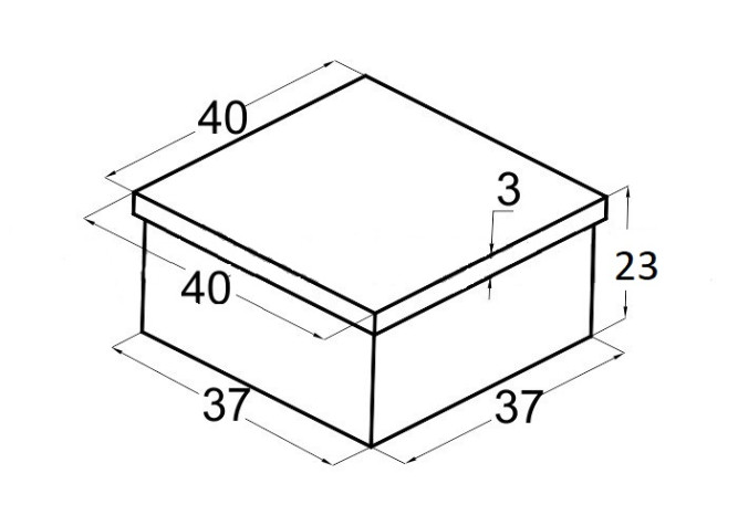 P4040-TKZ Торцевая заглушка в поручень 40*40 мм