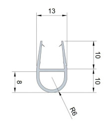 a212.prem.bl.10 Уплотнитель (10 мм, черный) ПВХ