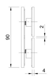 724.QN Коннектор стекло-стекло 180* (нерж.)
