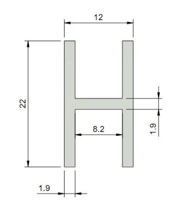 HP22.3 Профиль 180* L=3 м для 8 мм