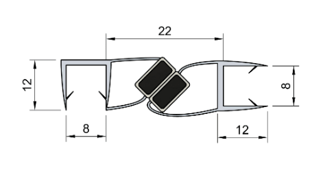 a049.prem.cl.8 Магнитный уплотнитель (премиум, прозр., 8 мм)