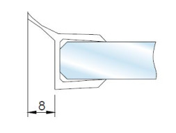 a203.cl.8 Уплотнитель ПВХ (прозр., 8 мм)