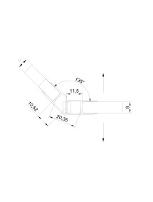 a255.bl.8 Магнитный уплотнитель 135* открывание во внутрь