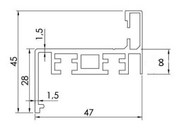 Z08_set Комплект коробки на стену Z-образной (распил 2,3+2,3+1,5 м)