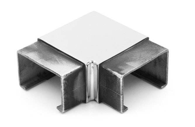 PP4060-90 Cоединитель 90* поручень с пазом 40*60